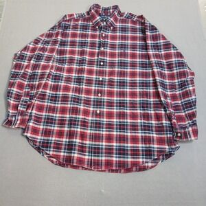 Ralph Lauren Shirt XL red white blue checked mens‎ long sleeve heavy shirt